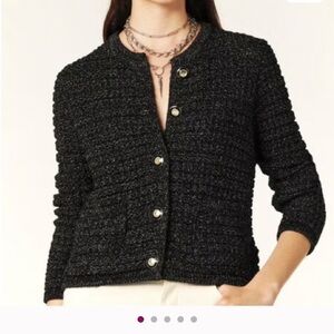 ba&sh Black Gaston Cardigan NWOT
